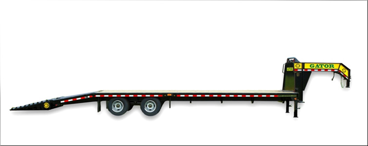 Gooseneck Flat Bed Equipment Trailer | 20 Foot + 5 Foot Flat Bed Gooseneck Equipment Trailer For Sale   Sullivan County, Tennessee